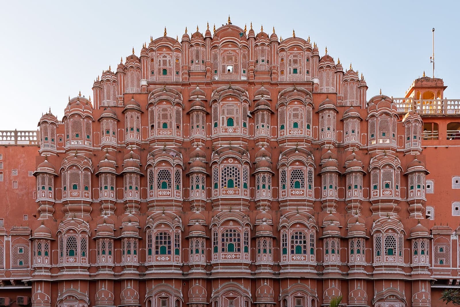 Hawa Mahal facade in pink sandstone